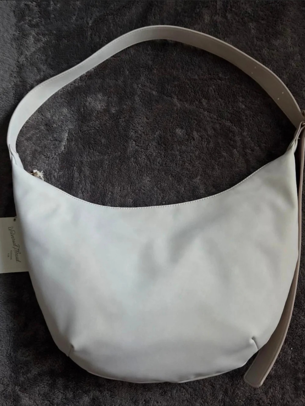 Cream Crescent Shape Y2k Chic Slouchy Sling Hobo Shoulder Bag Going Out